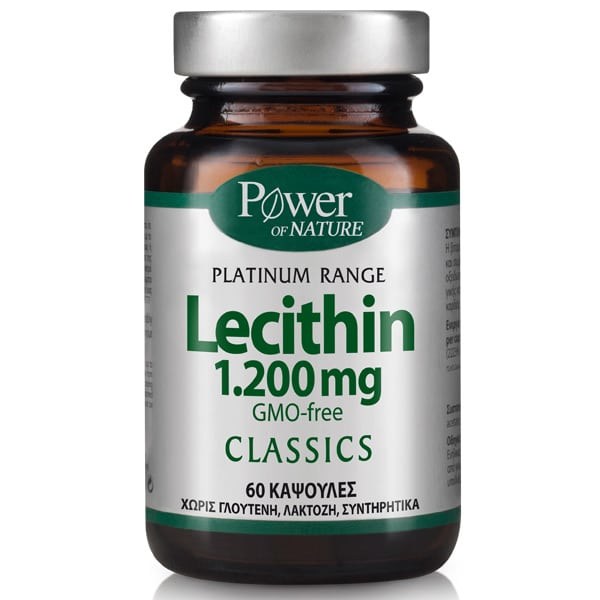 Lecithin 1.200mg Συμπλήρωμα Διατροφής για τη Διατήρηση του Σωματικού Βάρους, 60 caps